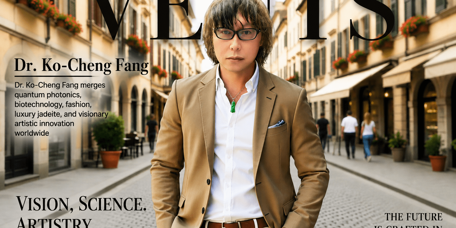 Dr. Ko-Cheng Fang merges quantum photonics, biotechnology, fashion, luxury jadeite, and visionary artistic innovation worldwide